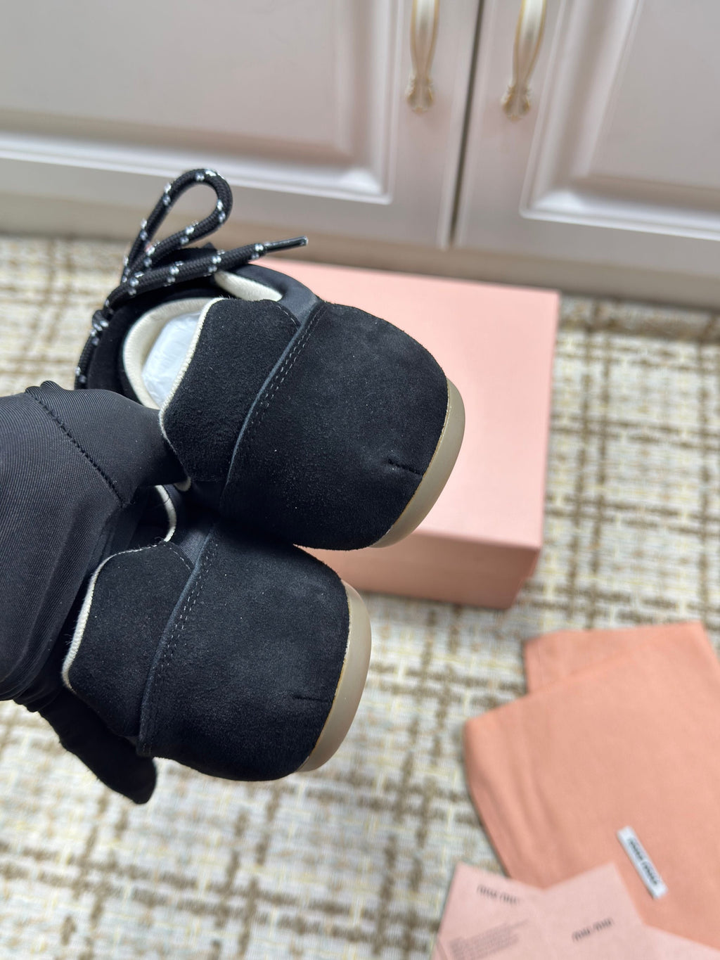 MIUMIU 26S SNEAKERS IN BLACK SUEDE 02