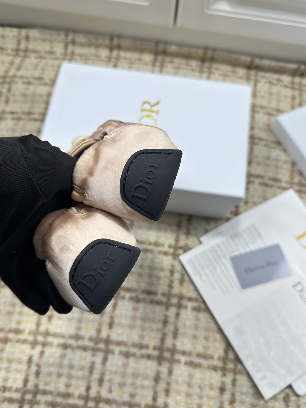 DIOR 26S LOW TOP SNEAKERS IN LIGHT PINK SATIN DIOR LOGO