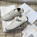 DIOR 26S LOW TOP SNEAKERS IN WHITE CALFSKIN DIOR LOGO