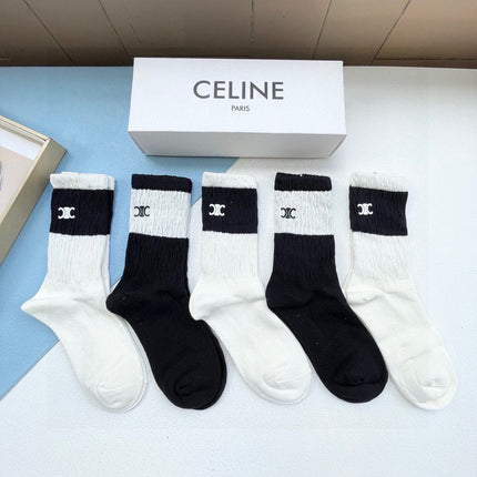 CELINE 26S CREW SOCKS 567905 (1 BOX)