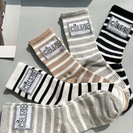 CELINE 26S CREW SOCKS 146445 (1 BOX)