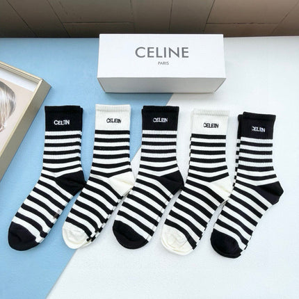 CELINE 26S CREW SOCKS 155643 (1 BOX)