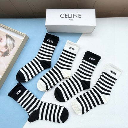 CELINE 26S CREW SOCKS 155643 (1 BOX)