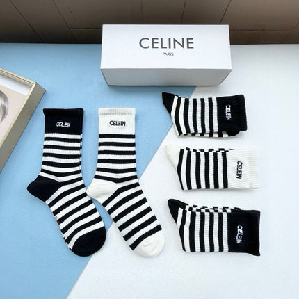 CELINE 26S CREW SOCKS 155643 (1 BOX)