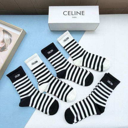 CELINE 26S CREW SOCKS 155643 (1 BOX)