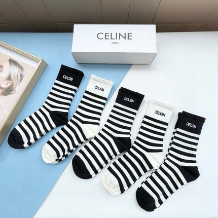 CELINE 26S CREW SOCKS 155643 (1 BOX)
