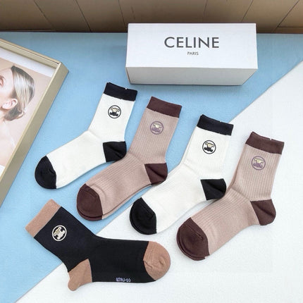 CELINE 26S CREW SOCKS 155644 (1 BOX)