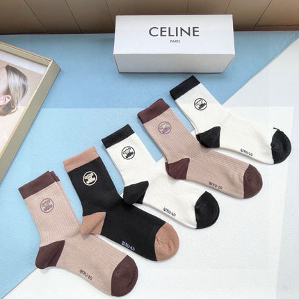 CELINE 26S CREW SOCKS 155644 (1 BOX)
