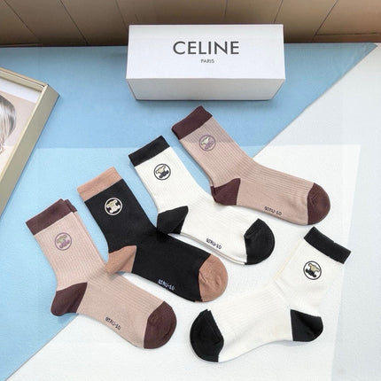 CELINE 26S CREW SOCKS 155644 (1 BOX)