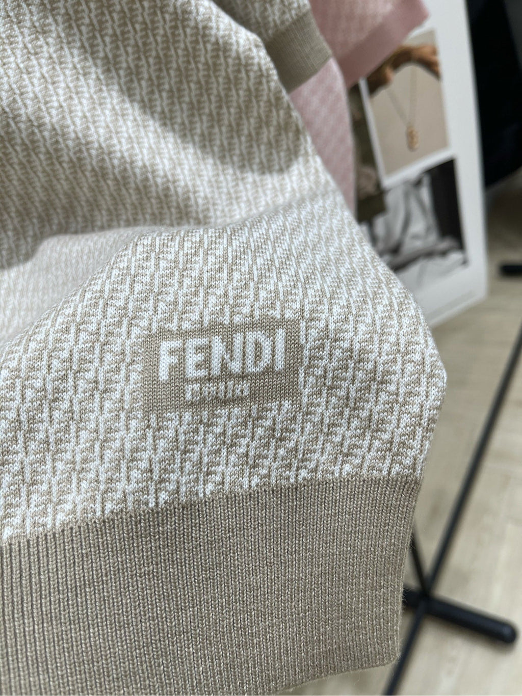 FENDI JACQUARD KNIT SWEATER 273205