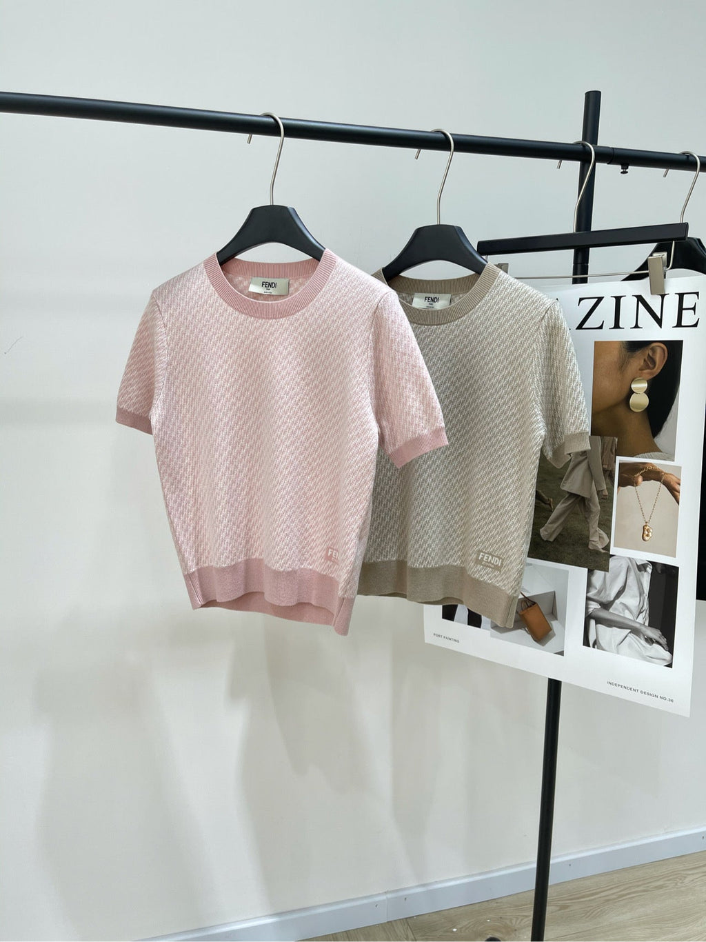 FENDI JACQUARD KNIT SWEATER 273205