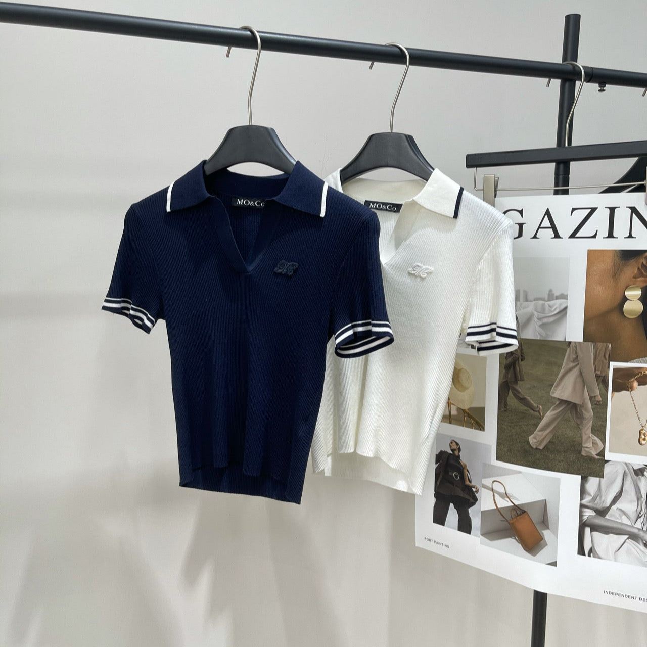 MO&CO. SUMMER KNIT POLO SHIRT IN NEW TENNIS-INSPIRED STYLE 267889