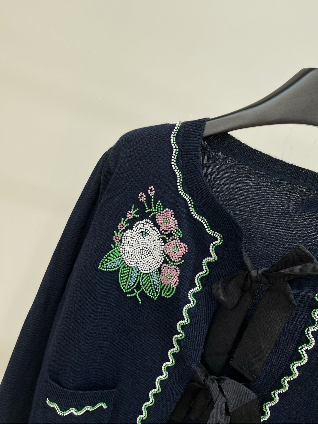 VALENTINO FLORAL LACE CARDIGAN 273154