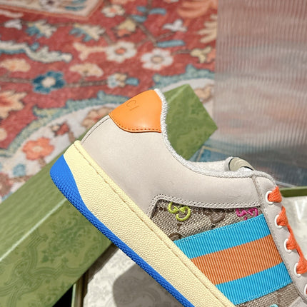 GUCCI 26S SCREENER SNEAKER IN MULTICOLOR SUEDE AND CANVAS STYLE 2