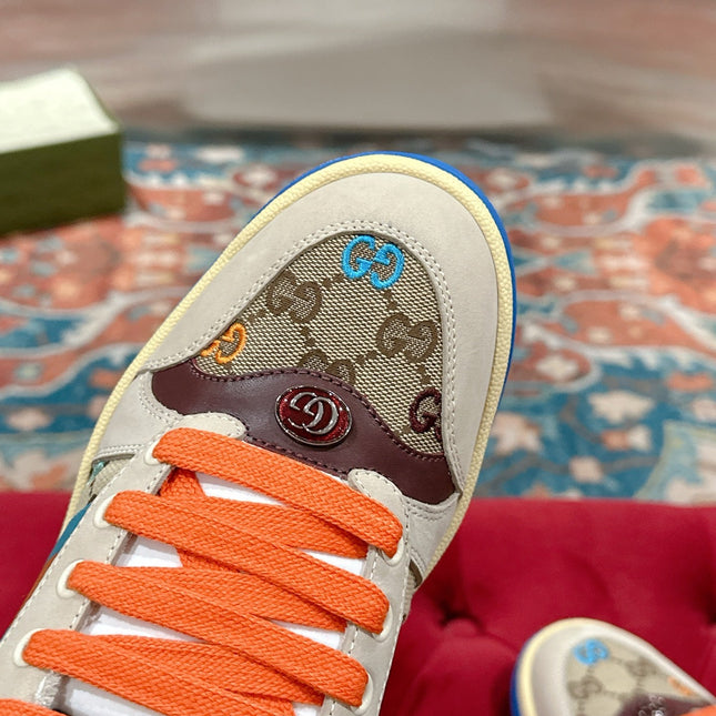 GUCCI 26S SCREENER SNEAKER IN MULTICOLOR SUEDE AND CANVAS STYLE 2