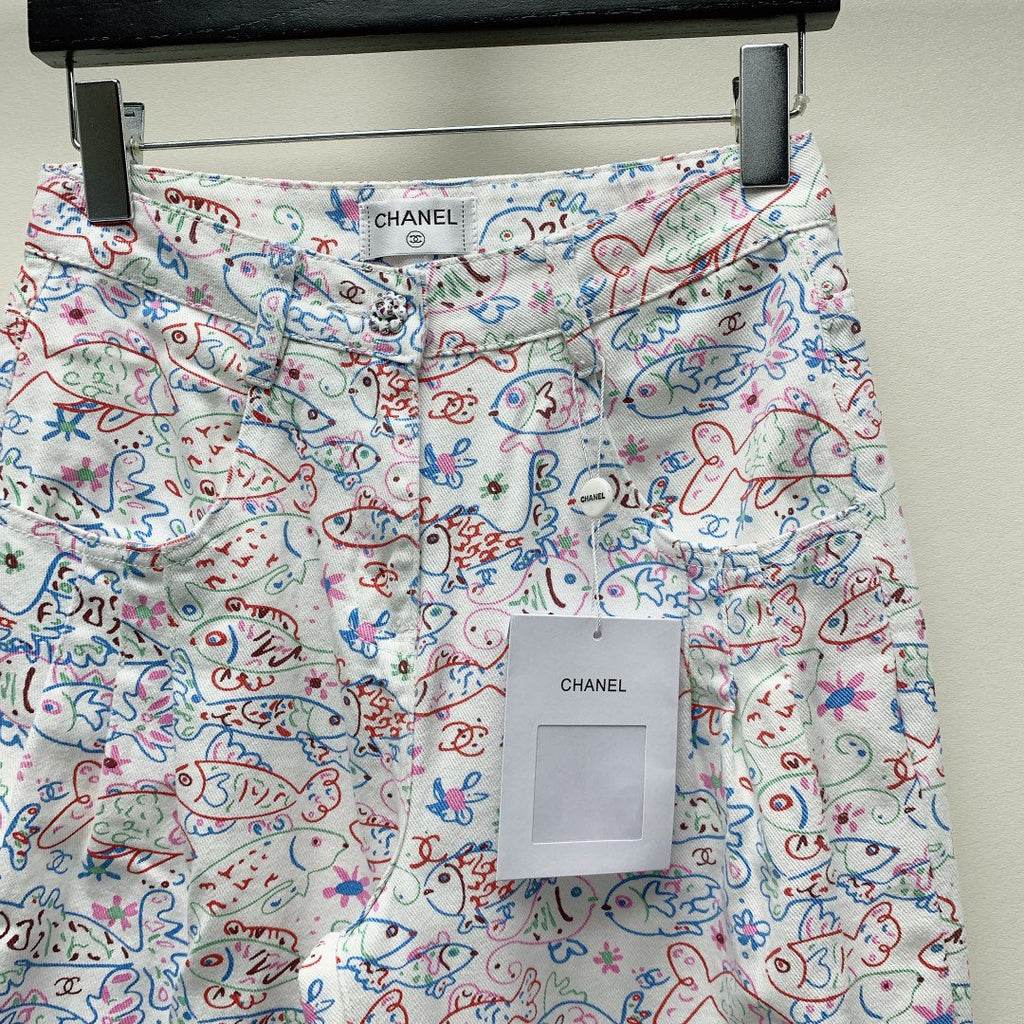 CC PRINTED JEANS 268027