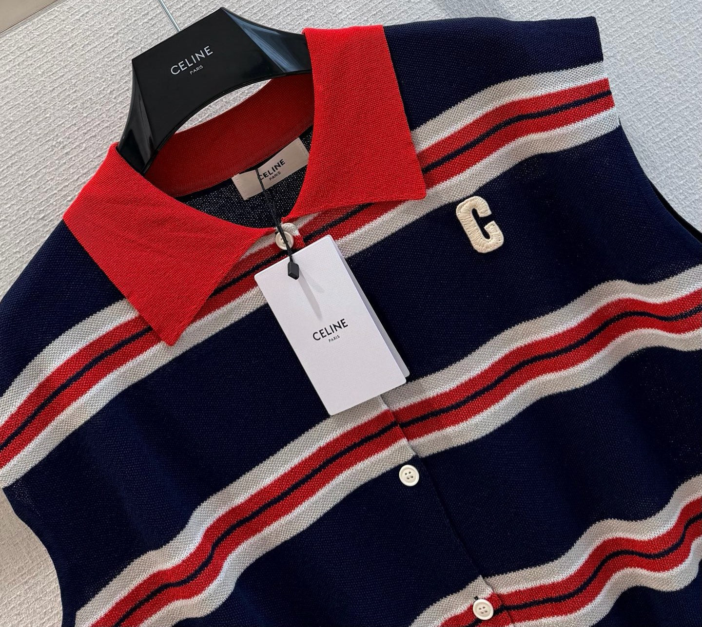 CELINE 26S SLEEVELESS POLO TOP 393