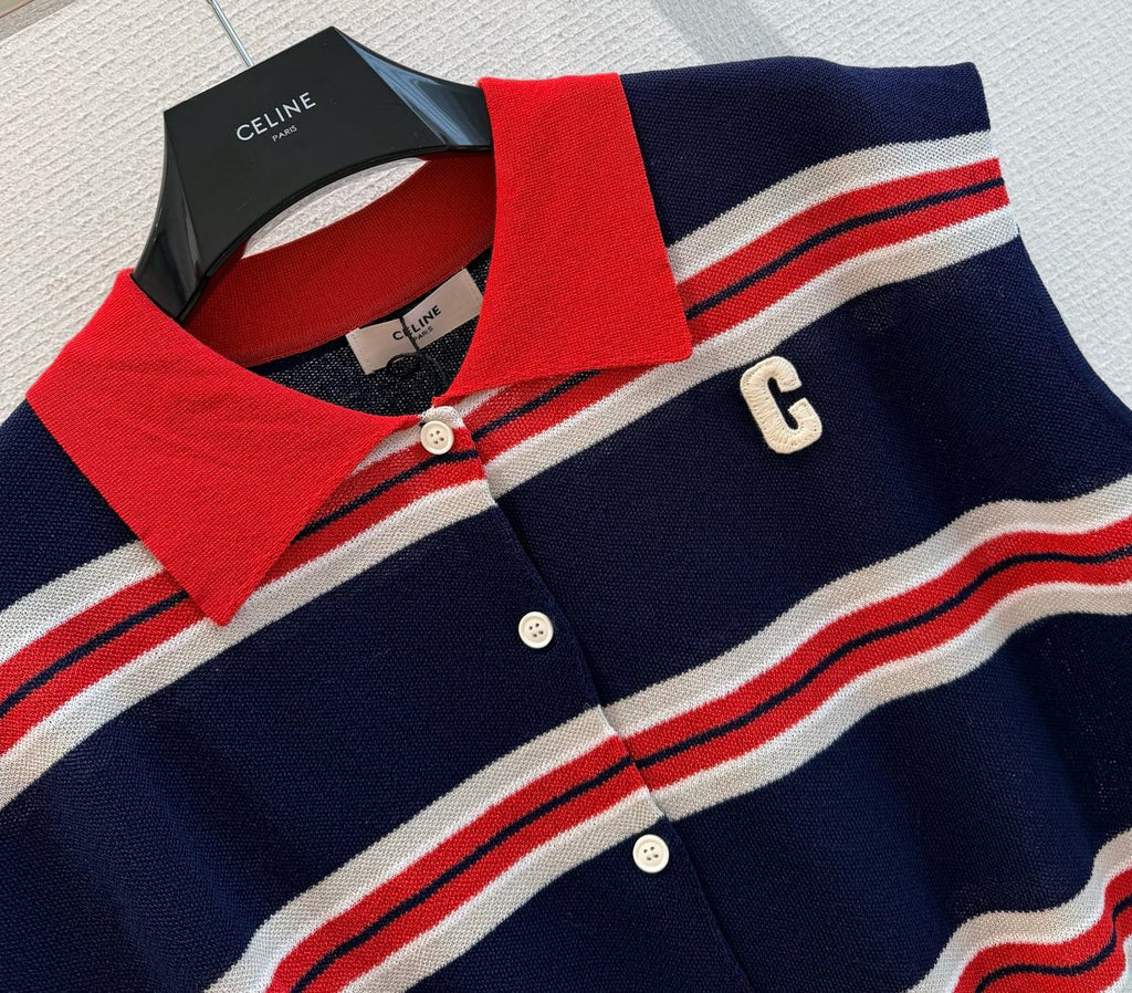 CELINE 26S SLEEVELESS POLO TOP 393