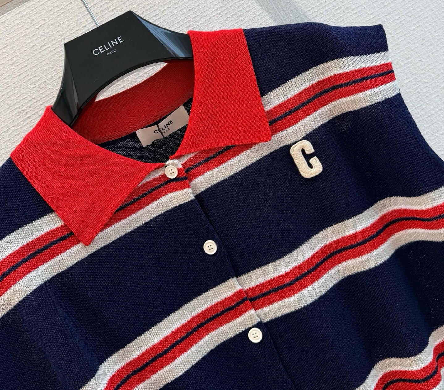 CELINE 26S SLEEVELESS POLO TOP 393