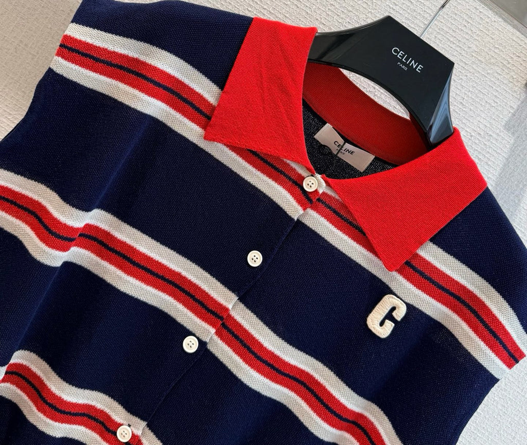 CELINE 26S SLEEVELESS POLO TOP 393