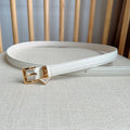 PRADA 25S BELT 15 MM IN WHITE CALFSKIN 571360