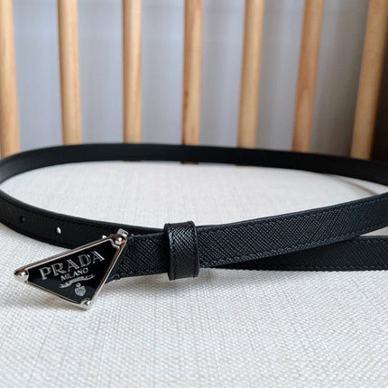 PRADA 25S BELT 15 MM IN BLACK CALFSKIN 598409