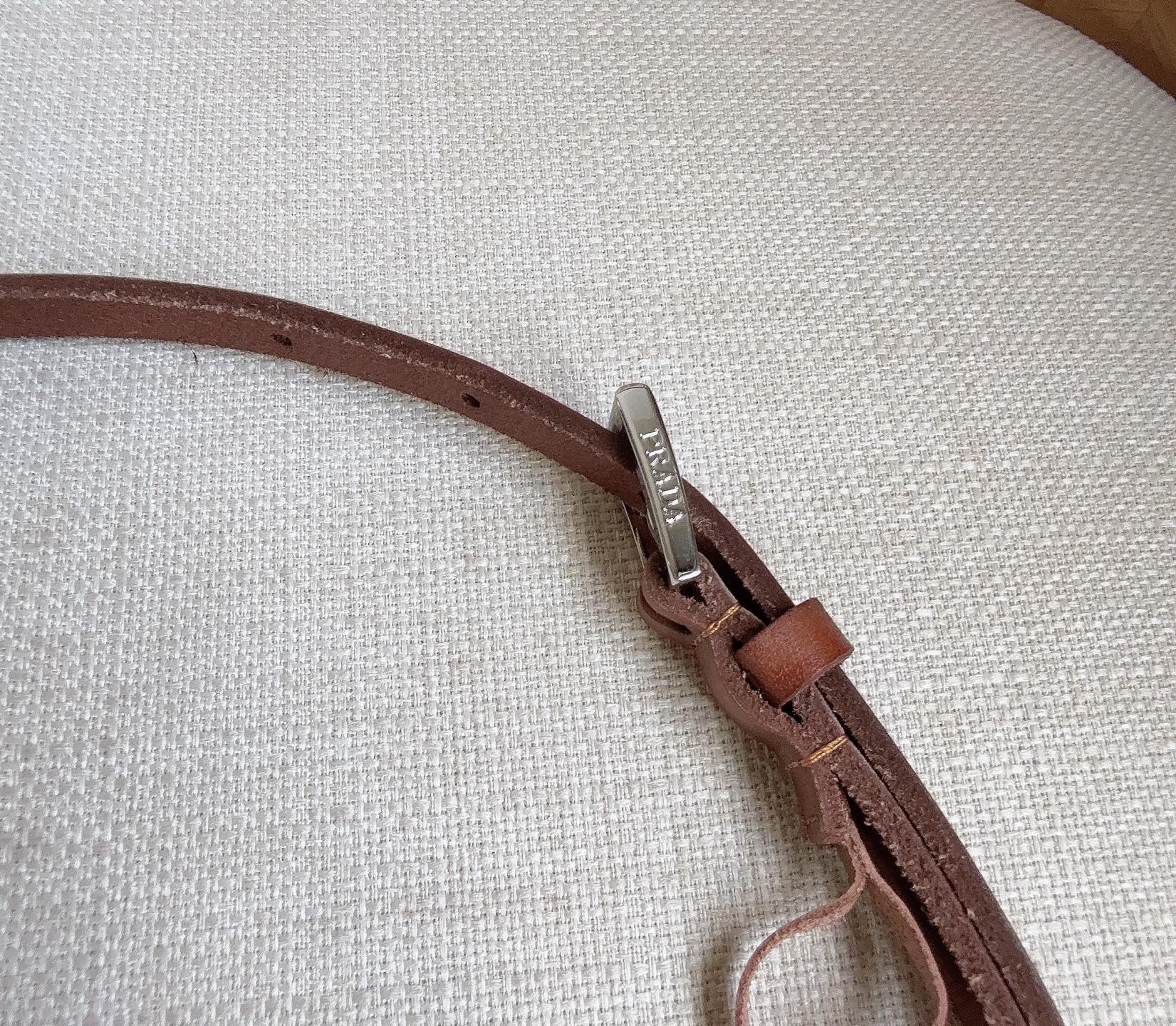 PRADA 26S BELT 10 MM IN BROWN CALFSKIN 661493
