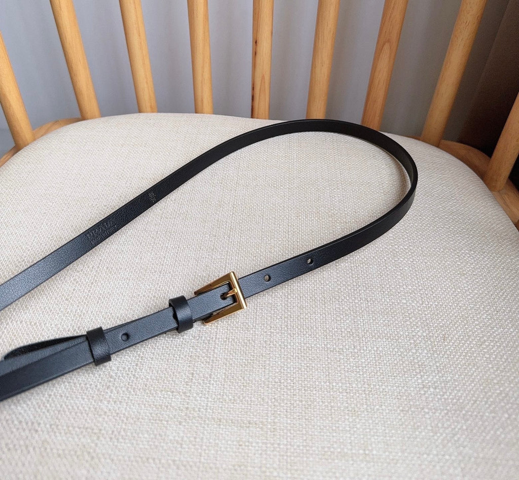 PRADA 26S BELT 10 MM IN BLACK CALFSKIN 661495