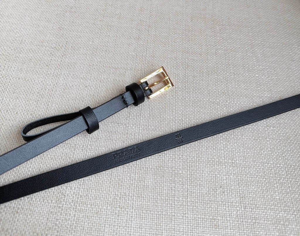 PRADA 26S BELT 10 MM IN BLACK CALFSKIN 661495