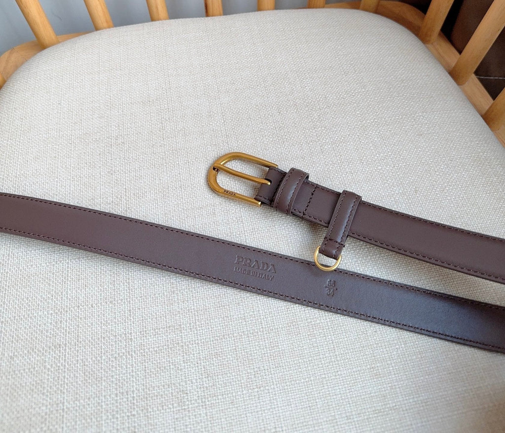PRADA 26S BELT 25 MM IN BROWN CALFSKIN 658540