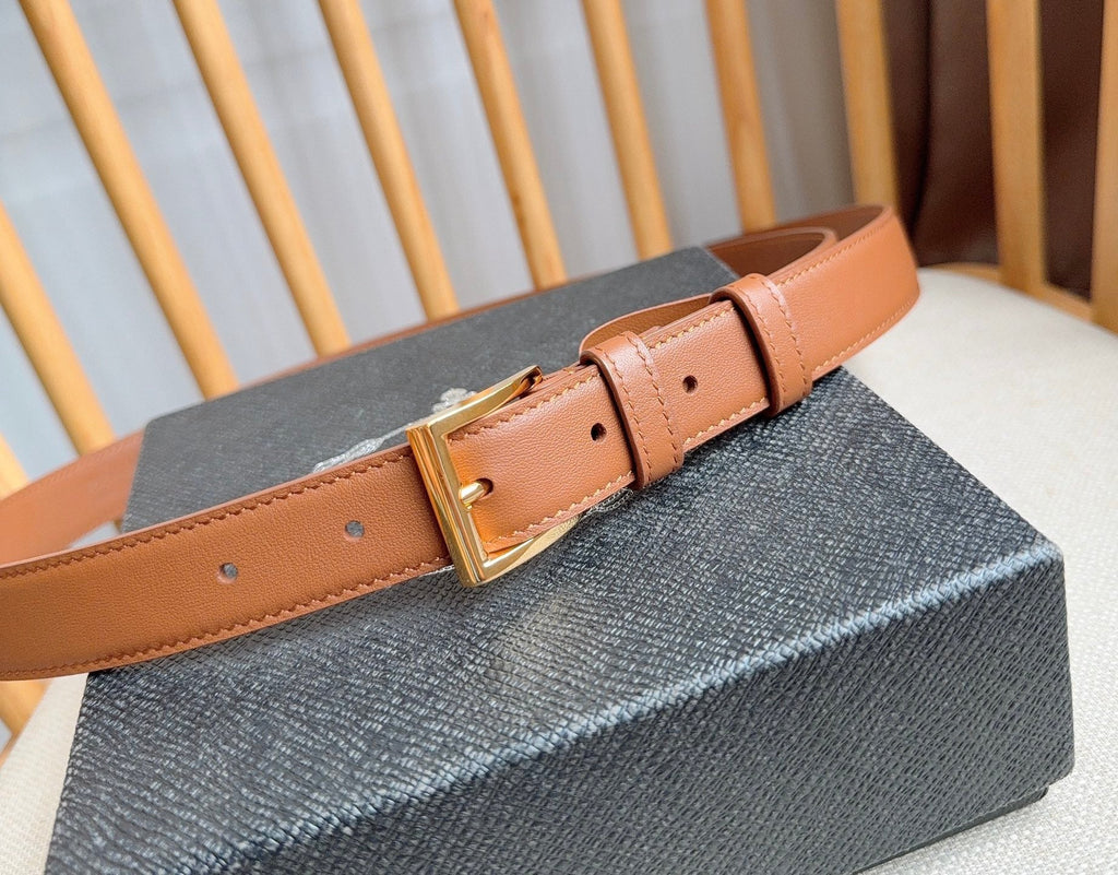 PRADA 26S BELT 25 MM IN BROWN CALFSKIN 658569