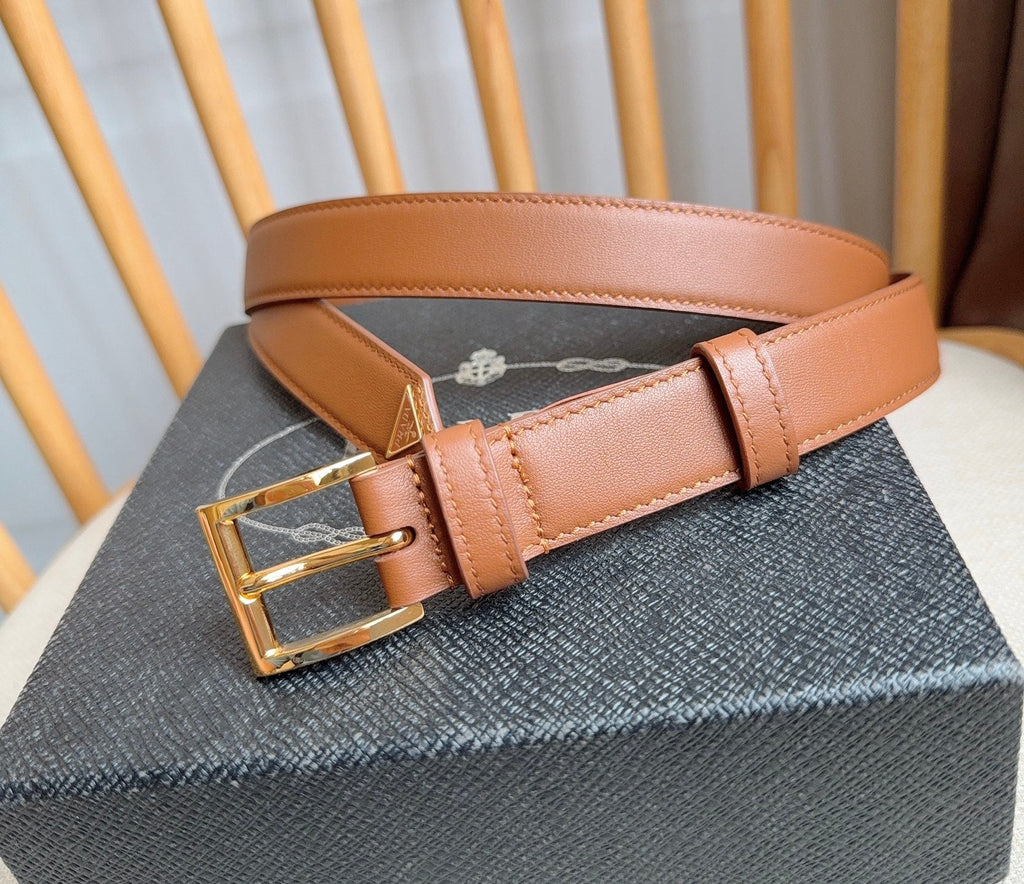 PRADA 26S BELT 25 MM IN BROWN CALFSKIN 658569
