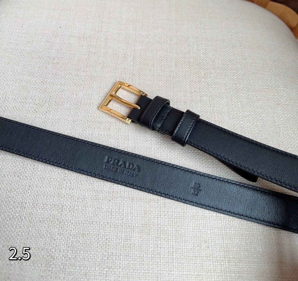 PRADA 26S BELT 25 MM IN BLACK CALFSKIN 658571