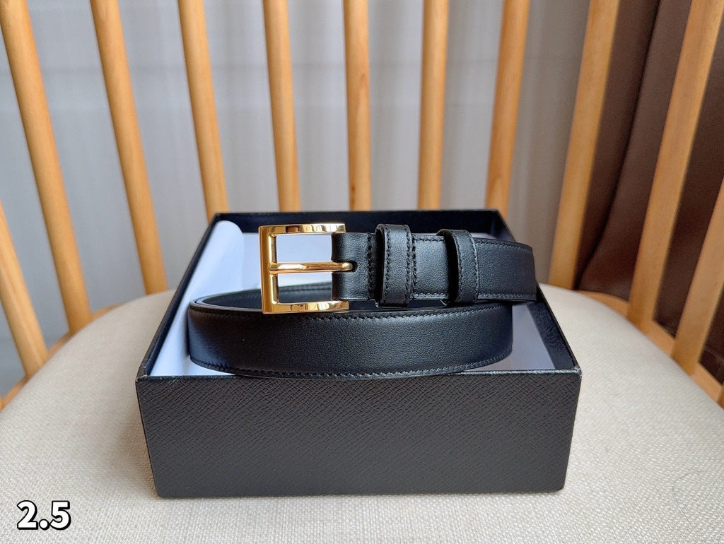 PRADA 26S BELT 25 MM IN BLACK CALFSKIN 658571
