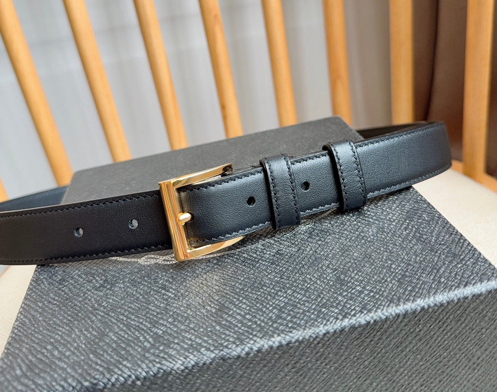 PRADA 26S BELT 25 MM IN BLACK CALFSKIN 658571