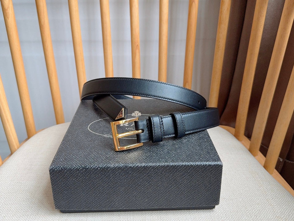 PRADA 26S BELT 25 MM IN BLACK CALFSKIN 658571