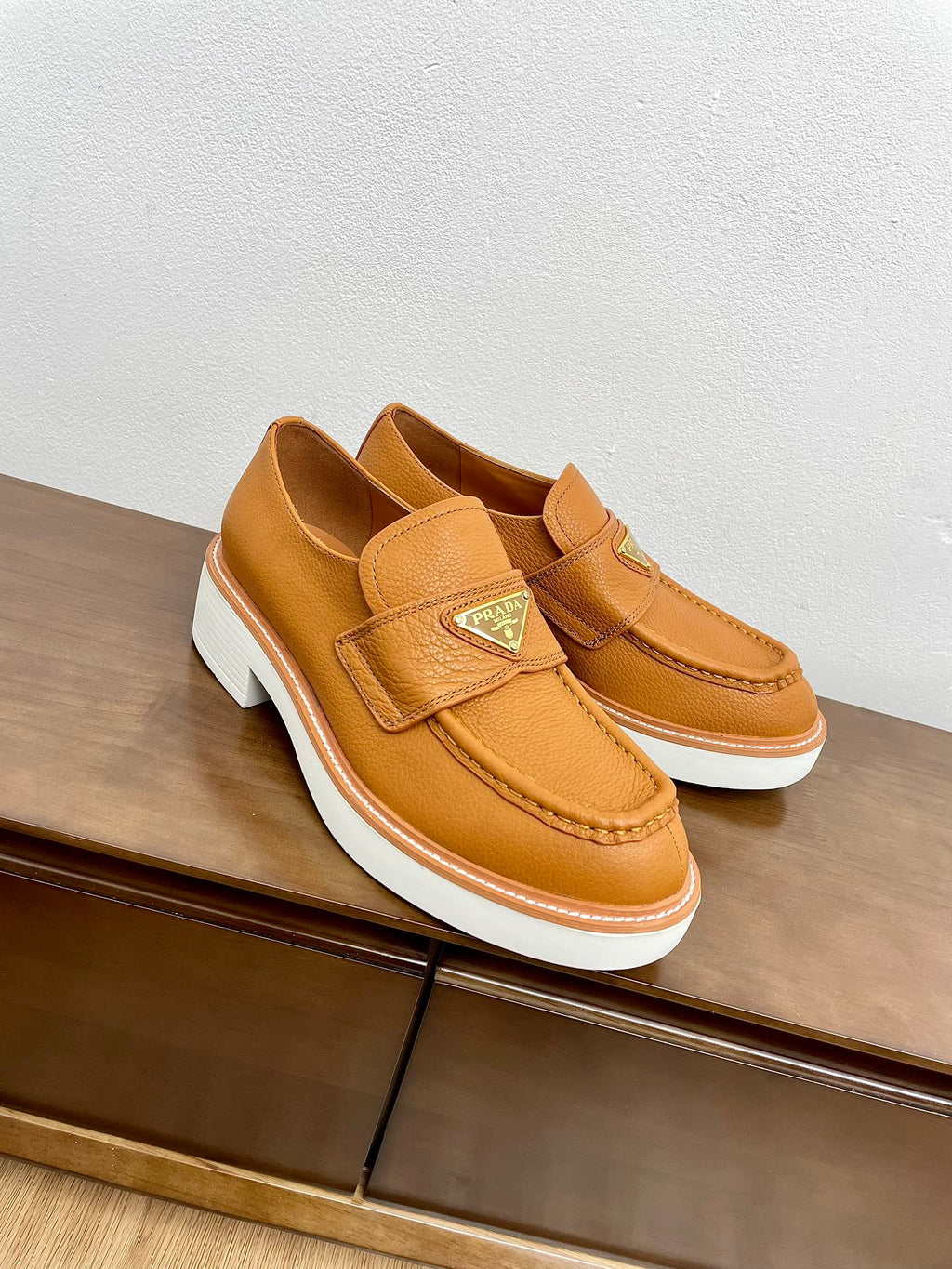 PRA CHOCOLATE LOAFERS BRONZE CALFSKIN