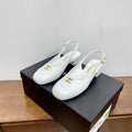 HIGH SLINGBACKS WHITE CALFSKIN