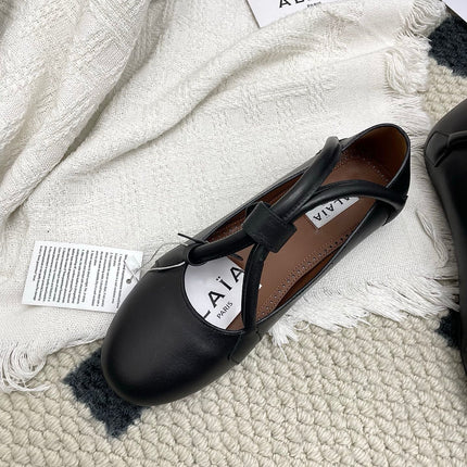 ALAIA 26S BALLET TECKEL IN BLACK CALFSKIN