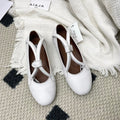 ALAIA 26S BALLET TECKEL IN WHITE CALFSKIN