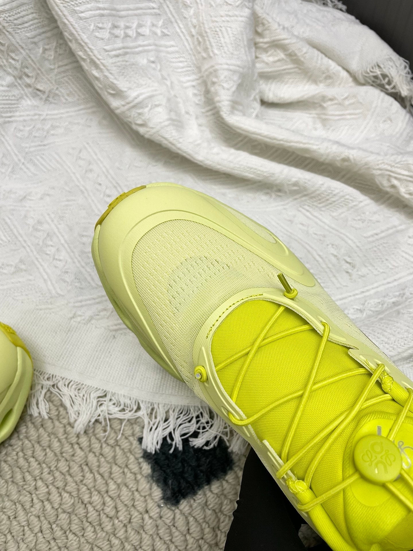 LOEWE 26S CLOUDSOLO SNEAKERS IN LIME YELLOW RECYCLED POLYESTER