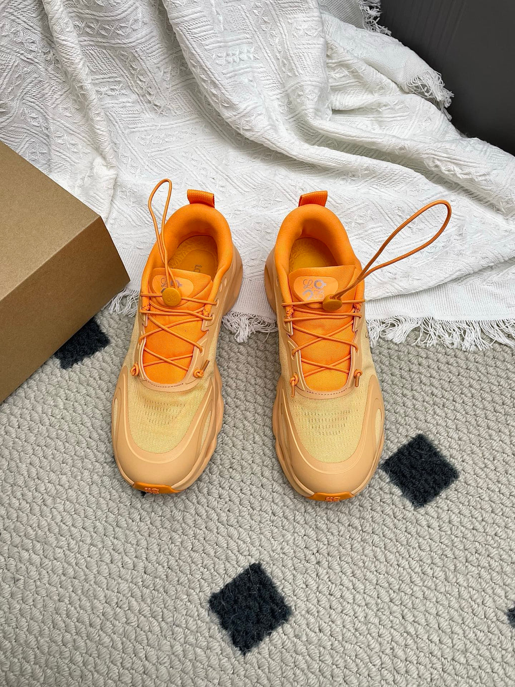 LOEWE 26S CLOUDSOLO SNEAKERS IN ORANGE RECYCLED POLYESTER