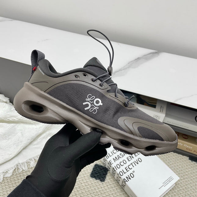 LOEWE 26S CLOUDSOLO SNEAKERS IN DARK BROWN RECYCLED POLYESTER