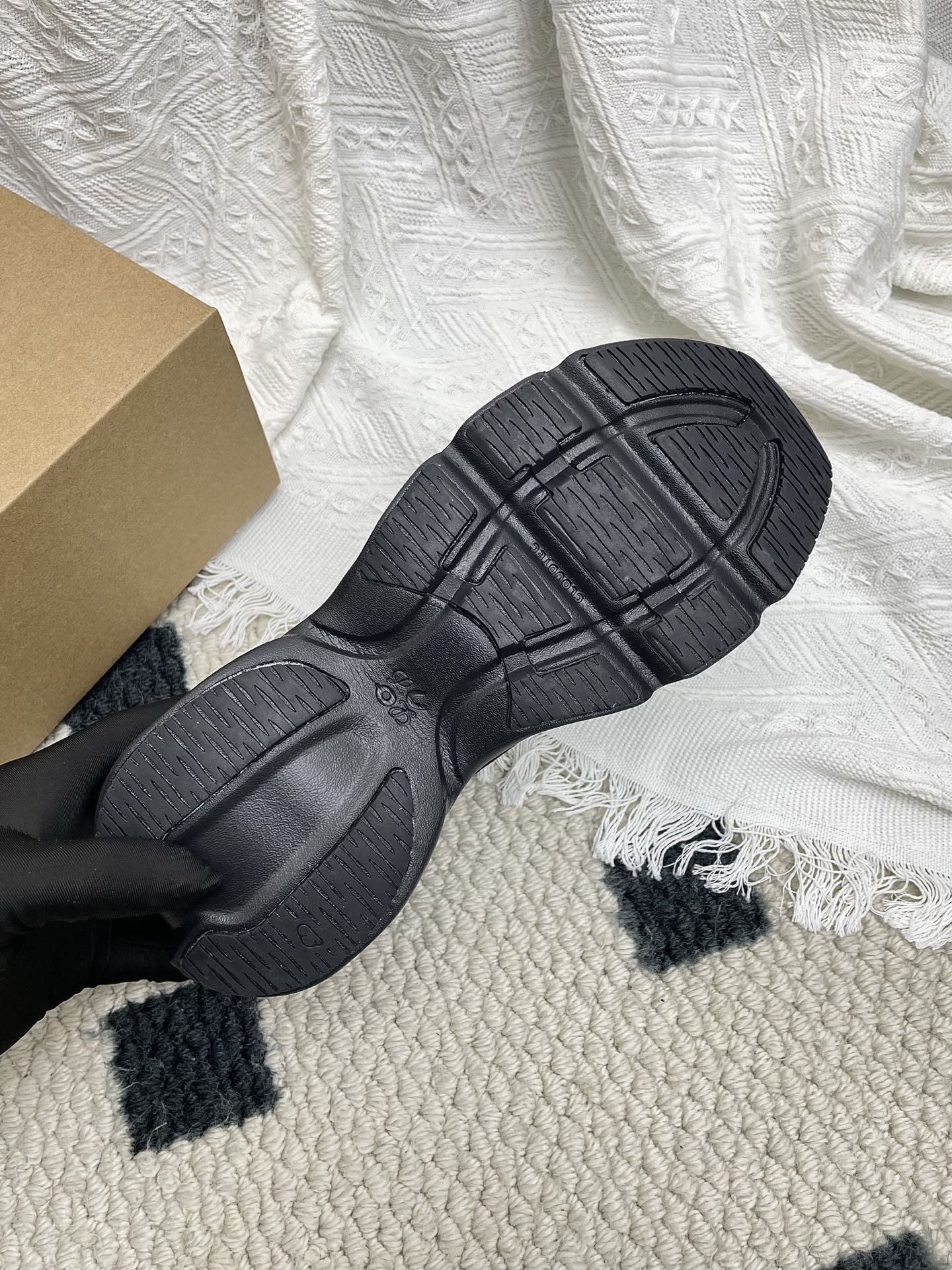 LOEWE 26S CLOUDSOLO SNEAKERS IN BLACK RECYCLED POLYESTER