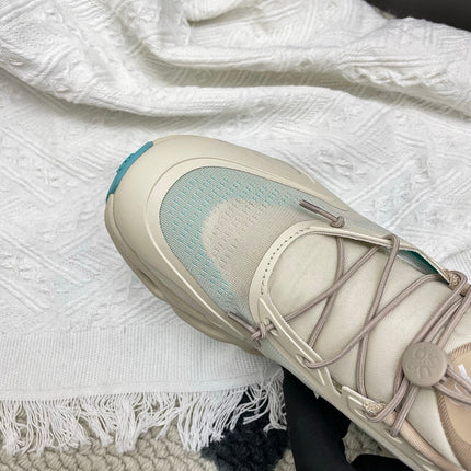 LOEWE 26S CLOUDSOLO SNEAKERS IN LIGHT BLUE AND BEIGE RECYCLED POLYESTER