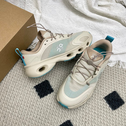 LOEWE 26S CLOUDSOLO SNEAKERS IN LIGHT BLUE AND BEIGE RECYCLED POLYESTER