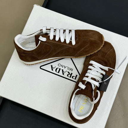PRADA 25S SNEAKER IN BROWN SUEDE STYLE 9