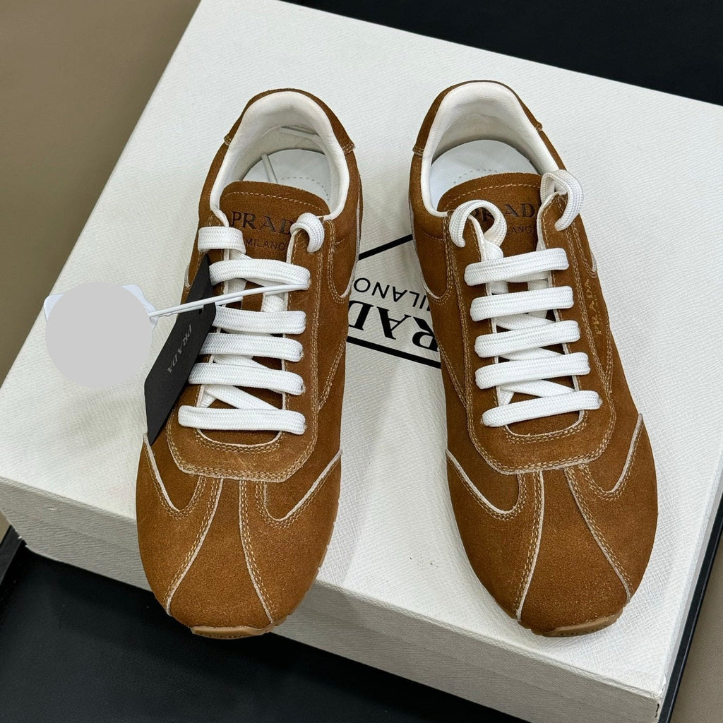 PRADA 25S SNEAKER IN BROWN SUEDE STYLE 8