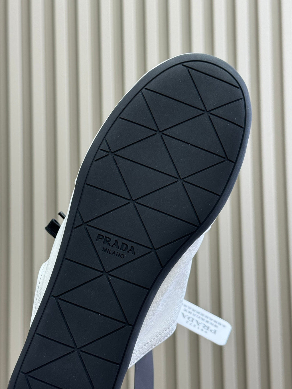 PRADA 25S COLLAPSE MULES IN WHITE CALFSKIN