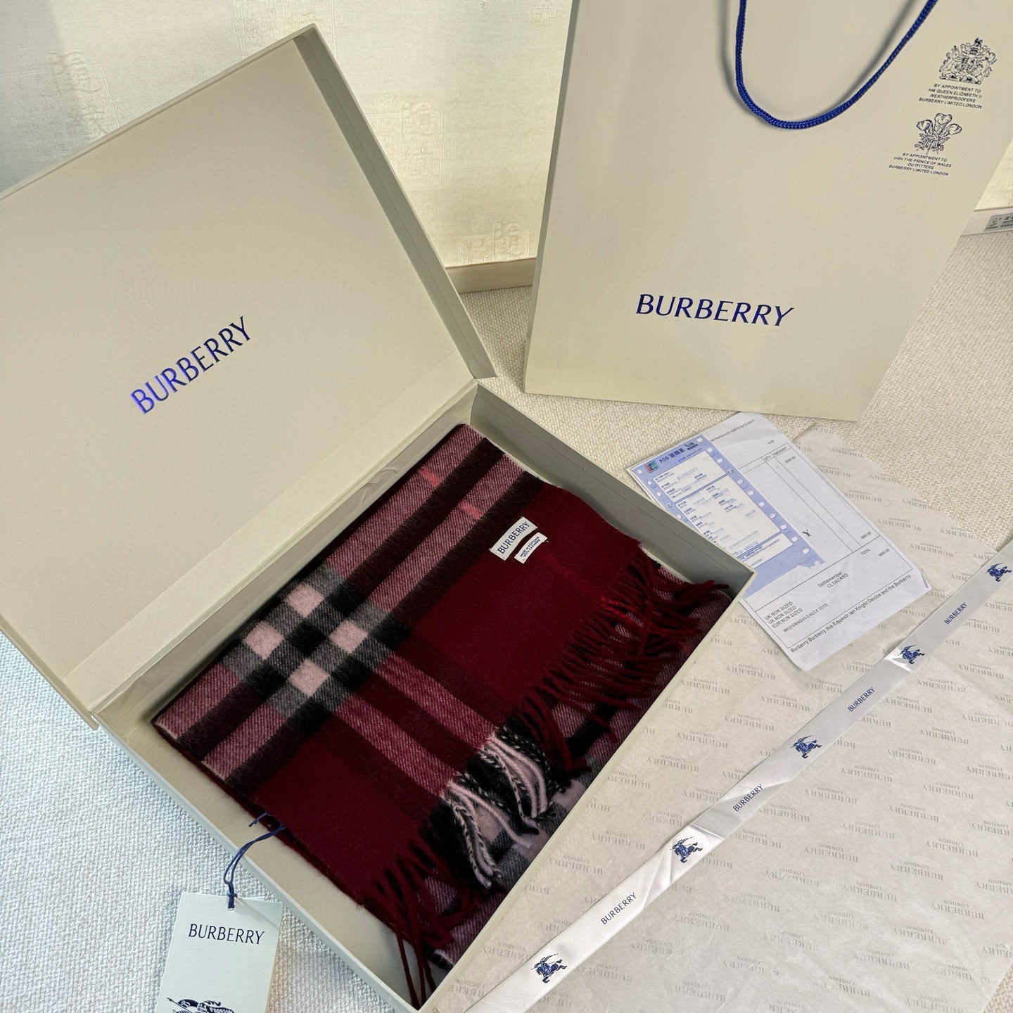 BURBERRY 26S SCARF 168CM IN CASHMERE 202515